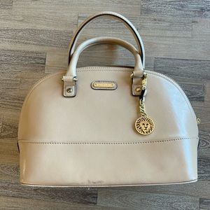 Anne Klein Cream Handbag Satchel with shoulder strap.
